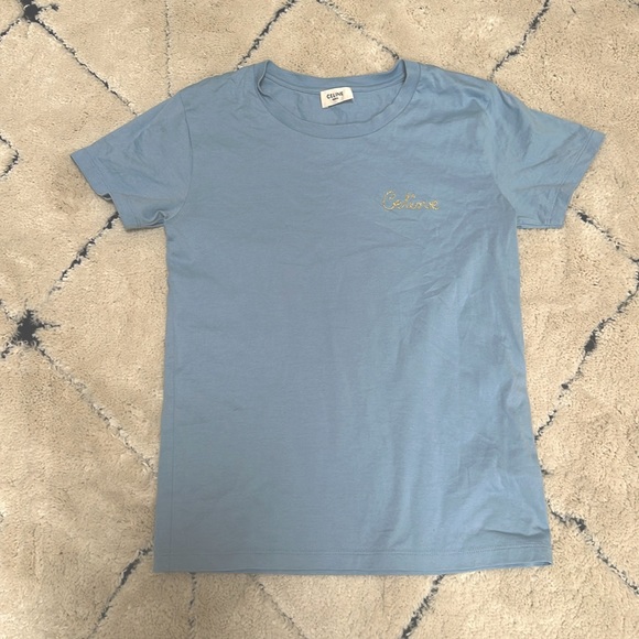 Celine Tops - Celine embroidered t shirt xs